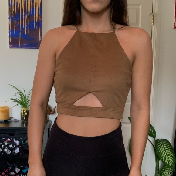 Kendall & Kylie Tops - Kendall & Kylie suede top